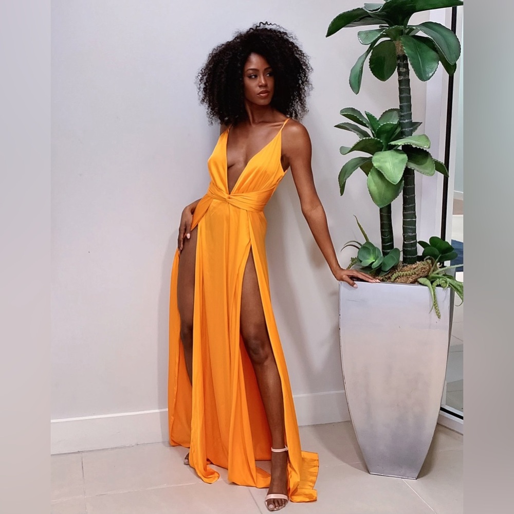 Vacation sexy Maxi double slit dress